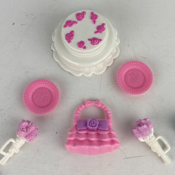 Barbie Accessories Lot Cake Purses Flowers Vintage Blue Purse American Girl Doll - Picture 3 of 11